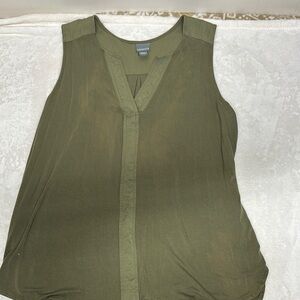 Covington Green Sleeveless Tunic Blouse